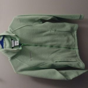 COLUMBIA FLEECED FRONT ZIP JACKET.  GENTLY WORN.  NO STAINS.